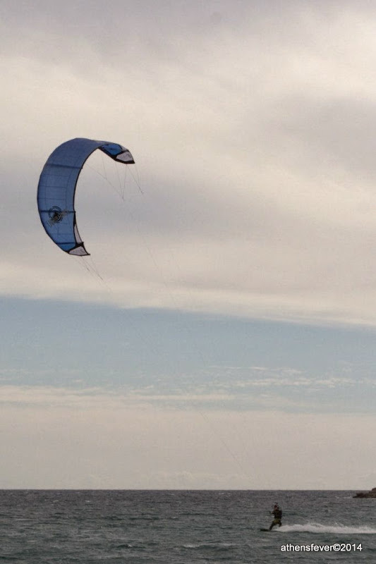 Kitesurfing at Anavisos