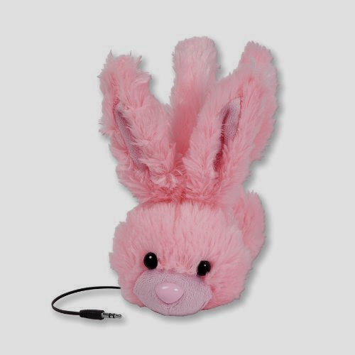  ReTrak Animalz Retractable Volume Limiting Children's Headphones, Bunny (ETAUDFBNY)