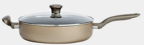  T-fal C0678264 Metallics Oven Safe Nonstick Dishwasher Safe PFOA Free Jumbo cooker with Glass Lid, 5-Quart Cookware, Bronze