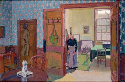 Harold Gilman - Interior with Mrs Mounter