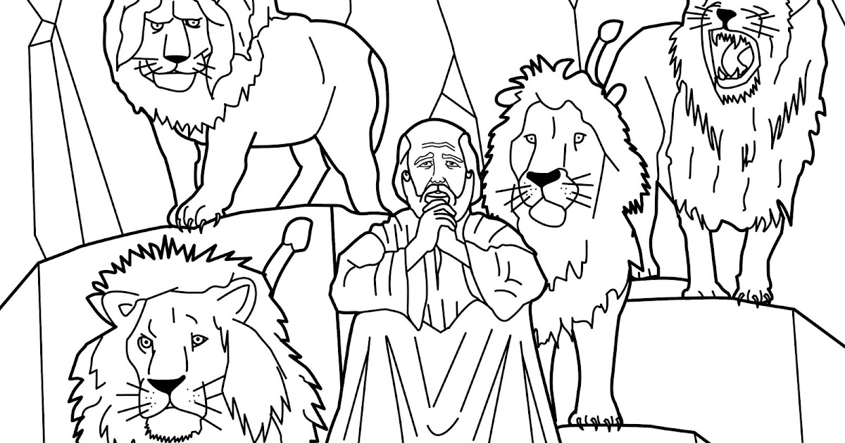 Daniel and the lions coloring pages | Coloring Pages