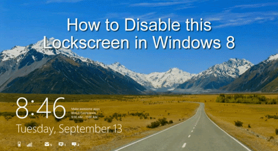 Lock Screen Windows 8