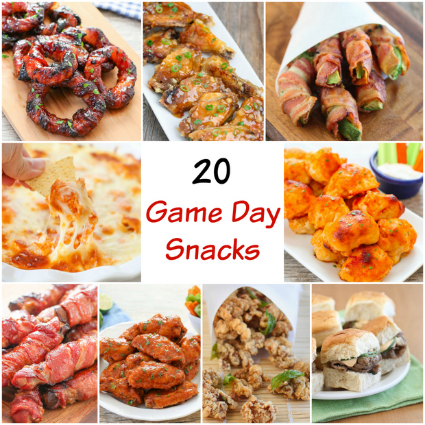 game day recipes photo collage