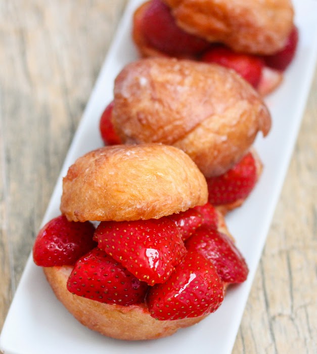 close-up photo of Strawberry Donuts