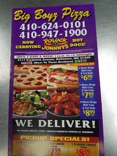Pizza Restaurant «Big Boyz Pizza», reviews and photos, 3111 Frederick Ave, Baltimore, MD 21229, USA