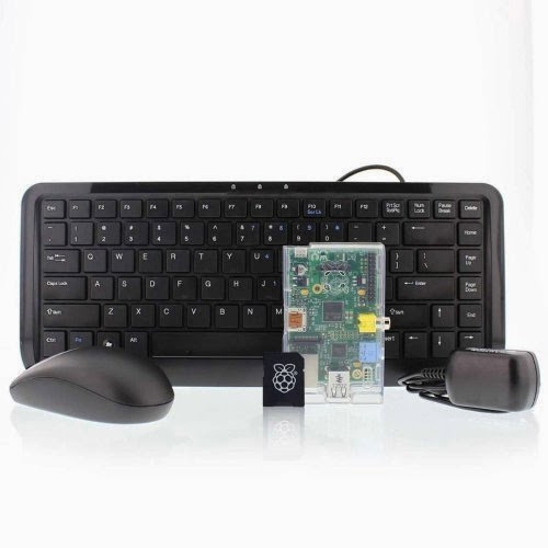  Raspberry Pi Enhanced Bundle - 512mb, Rev 2.0 Board, Power Supply, Case, SD Card, Keyboard and Mouse