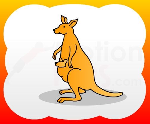 How to draw Kangaroo for kids