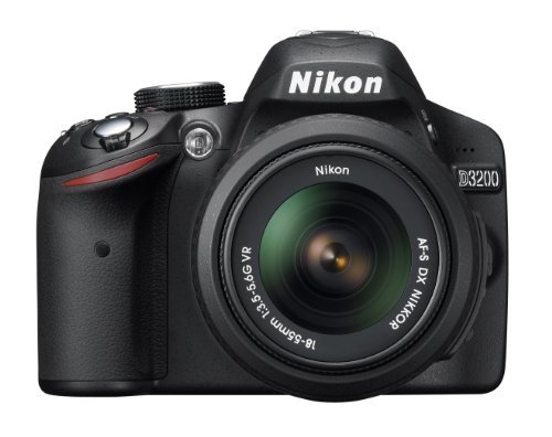 Nikon D3200 24.2 MP CMOS Digital SLR with 18-55mm f/3.5-5.6 AF-S DX VR NIKKOR Zoom Lens (Black)