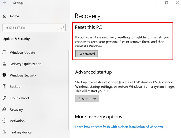 select-get-started-under-reset-this-pc
