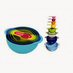  Imperial Home 8 piece Melamine Multi-purpose Bowl Set with Measuring Cups.