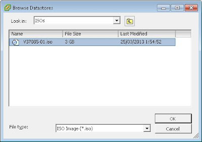 Configurar arranque desde fichero ISO en VMware ESXi