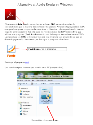 Imagen del manual de una alternativa al Adobe Reader en Windows