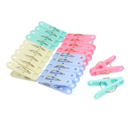 Amico Laundry Plastic Clothes Pins Peg Hanging Clips Hooks 20 Pieces