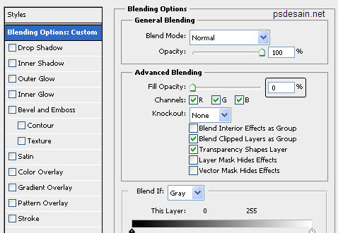 Blending option