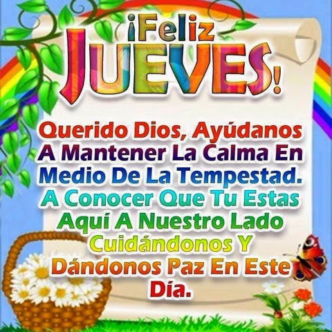 Pensamientos De La Vida Diaria : Feliz jueves Dios te bendiga