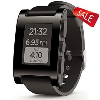 Pebble Smartwatch for iPhone and Android (Black)
