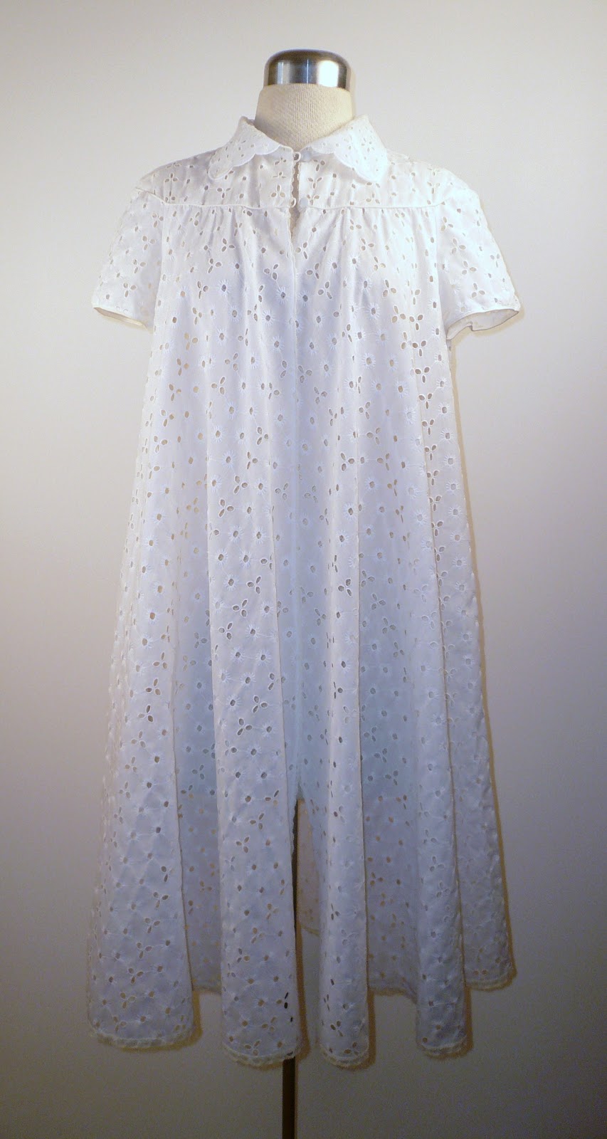 white eyelet beach cover up