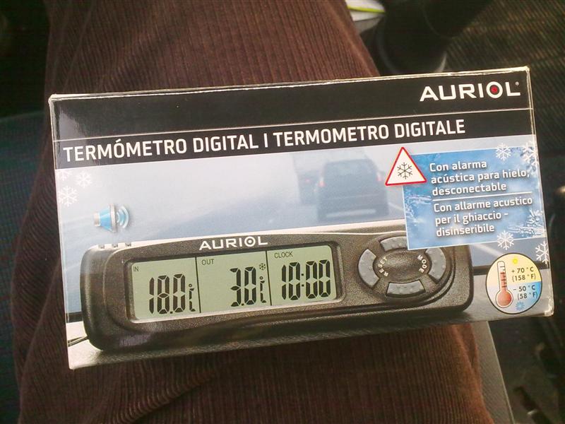 TERMOMETRO DIGITALE PER AUTO AURIOL, LIDL 3,99 EURO