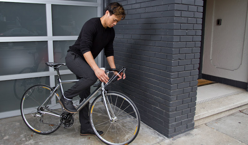 Wool BTW preparing to bike away