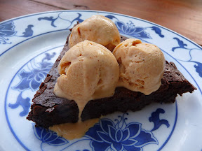 Flourless chocolate cake with smoked chili ice cream, at Hop & Vine, Fire & Brimstone version 2012