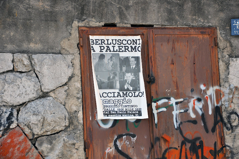 Агитация Берлускони в Палермо