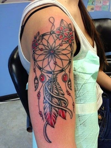 rose Dreamcatcher Tattoos