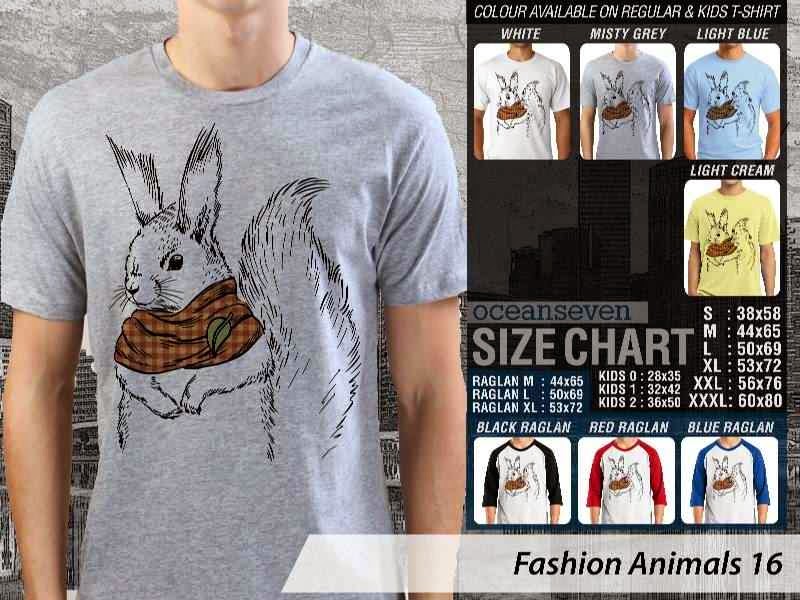 Kaos lucu Fashion Animals 16 Kelinci