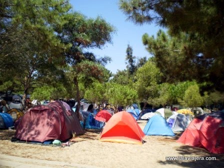 Zona de acampada en Ilha Tavira, Algarve