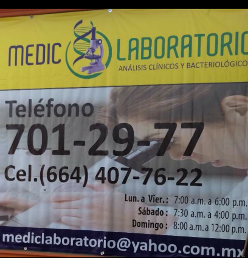Medic Laboratorio, 24902, Calle Principal, El Florido 1ra y 2da Secc, Tijuana, B.C., México, Laboratorio médico | BC