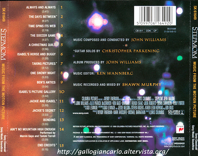 John Williams "Stepmom" Cd colonna sonora - Soundtrack