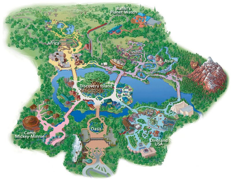 Guga guia voce em Orlando! MAPA DO DISNEY'S ANIMAL KINGDOM