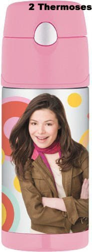  Thermos Icarly Funtainer Bottle, 12 Ounce with Pop up Straw(2 Pack)