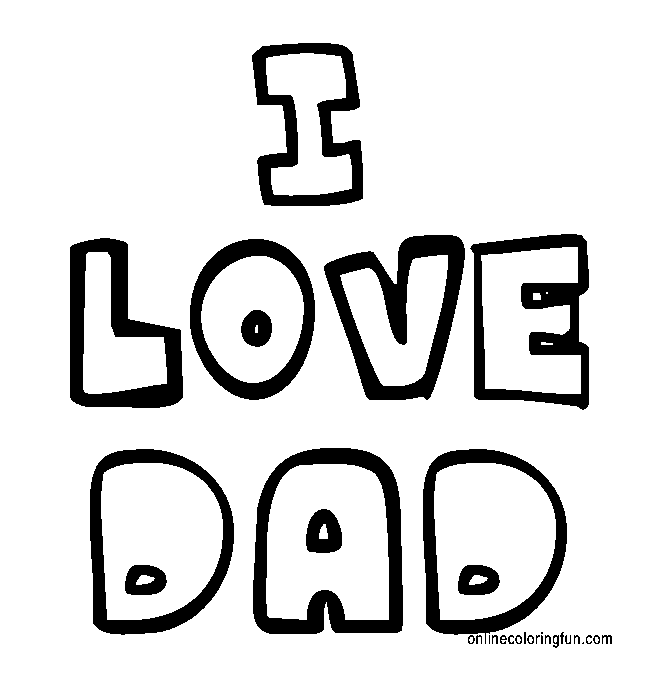i love you dad coloring pages - photo #31