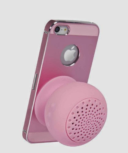  Mini Portable Bluetooth Speaker - Great Sound, Water Resistant with Built-in Microphone - Pink