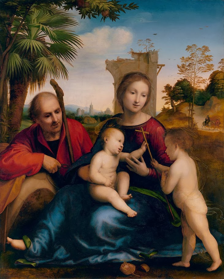 Fra Bartolomeo - The Rest on the Flight into Egypt with St. John the Baptist (ca. 1509) - Google Art Project