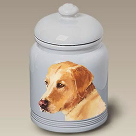  Yellow Labrador Retriever Dog Cookie Jar by Barbara Van Vliet