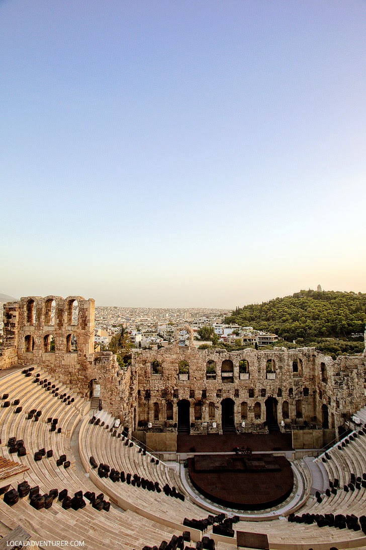 Odeon of Herodes Atticus in the Acropolis of Athens.