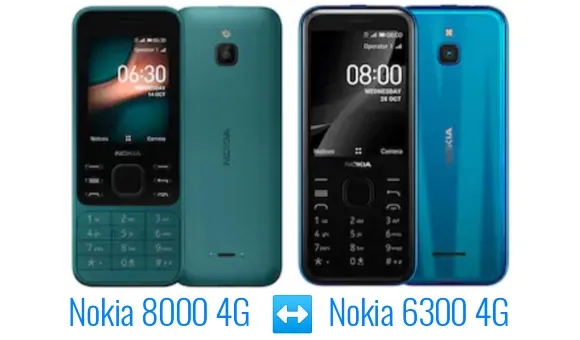 Nokia 8000 4G & Nokia 6300 4G Feature Phones Launched - Here is Price, Specifications