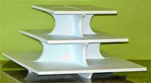  Dallas Foam Cupcake Stand Set - Square - 3 tiers