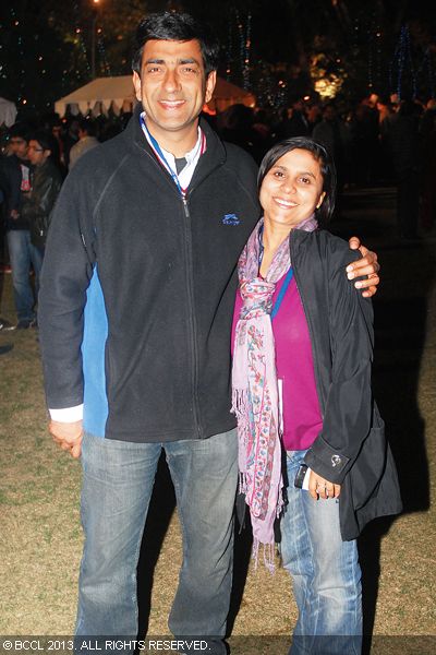 Mahaveer and Deepa Sharma enjoying a musical extravaganza during the Jaipur Literature Festival.