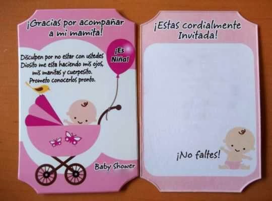 Invitaciones para usar en un Baby shower