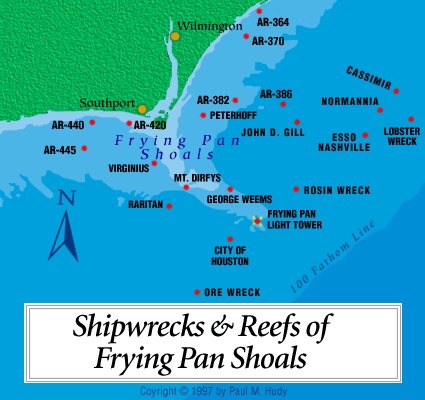 shipwrecks map nc environmental impact island