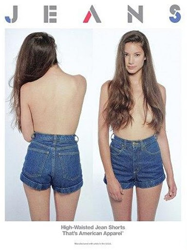 Lauren Young for American Apparel Jeans, campaña primavera verano 2011