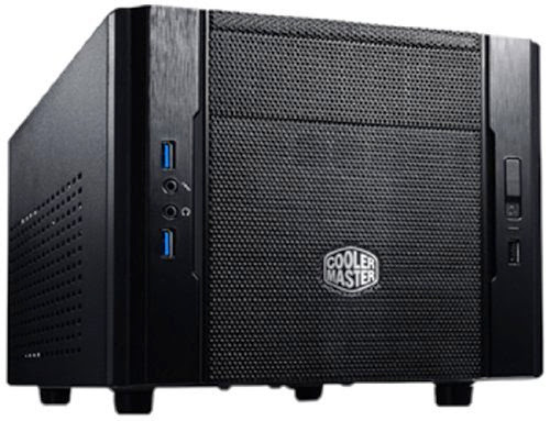  Cooler Master Elite 130 No Power Supply Mini-ITX Tower Case- Midnight Black (RC-130-KKN1)
