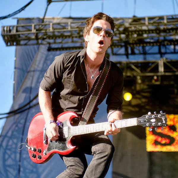 A member of British band Stereophonics performs during the the second Day of the Corona Capital Music Fest at the Hermanos Rodriguez racetrack, in Mexico City, on October 13, 2013.