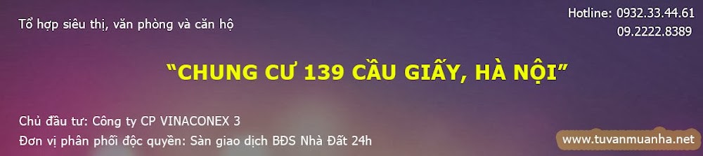 Chào bán chung cư 139 Cầu Giấy - www.tuvanmuanha.net