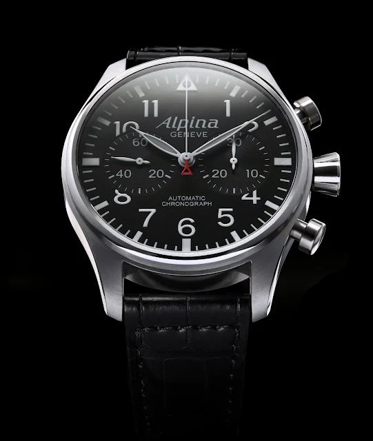 New Alpina Startimer Pilot Chronograph detail