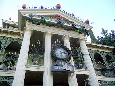 Disneyland Christmas holiday decorations Nightmare before Christmas Haunted Mansion