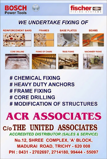 The United Associates, Madurai Rd, Tharanallur, Tiruchirappalli, Tamil Nadu 620008, India, Tools_Wholesaler, state TN
