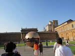 Inside the Vatican courtyard - along with this piece of modern art Inside the Vatican courtyard - along with this piece of modern art